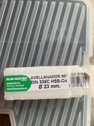 Avellanador 90º 23mm Blue-Master