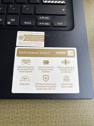 ASUS VivoBook 14" Portátil Negro