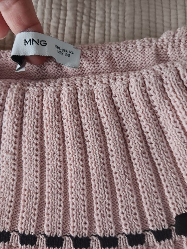 Top MANGO rosa XL