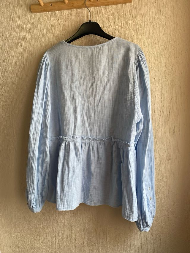 Blusa Zara azul claro - Talla L
