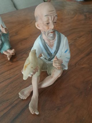 Pareja ancianos porcelana japonesa