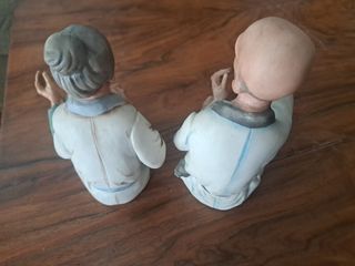 Pareja ancianos porcelana japonesa