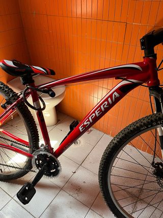 Bicicleta montaña Esperia roja