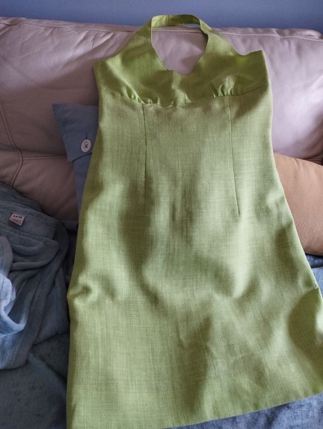 Vestido halter verde - hilo