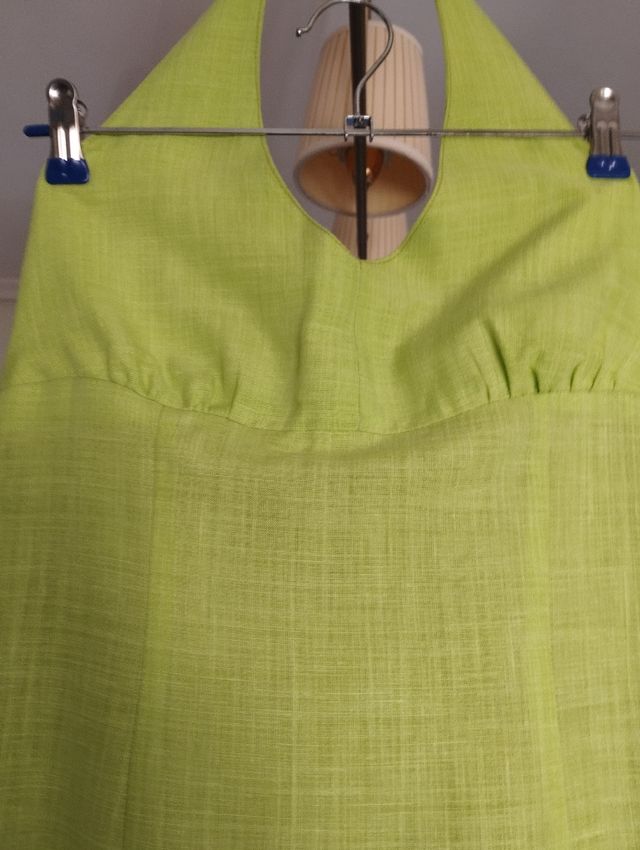 Vestido halter verde - hilo