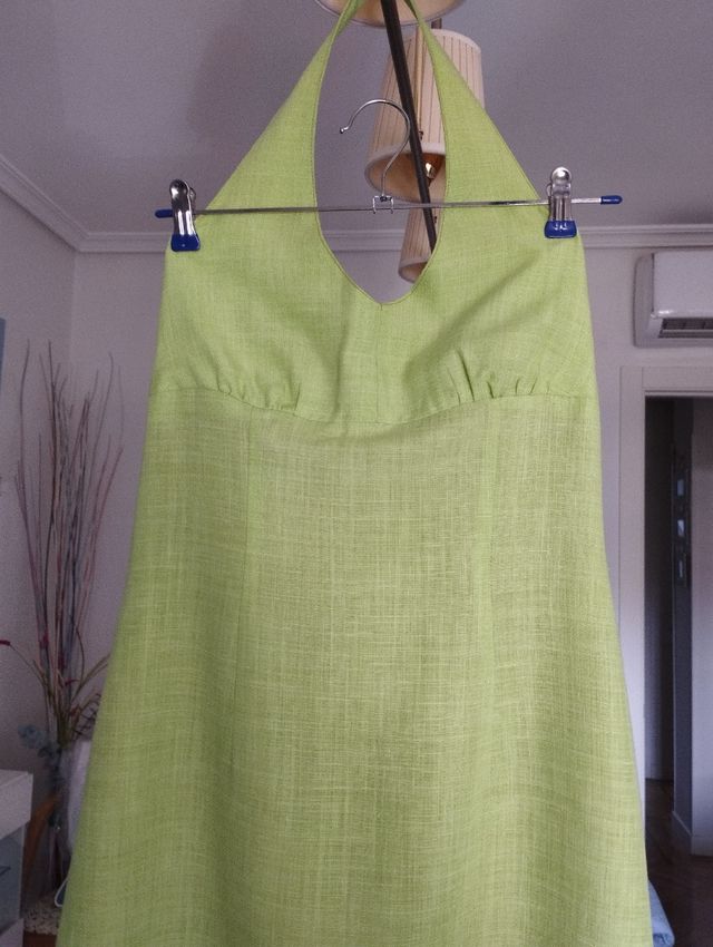 Vestido halter verde - hilo