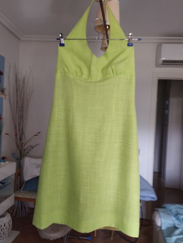 Vestido halter verde - hilo