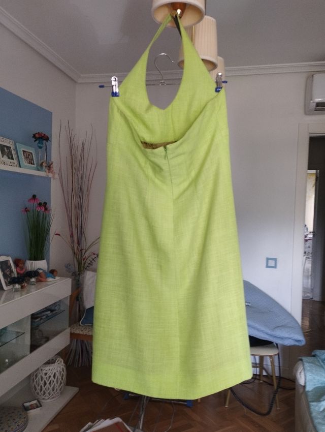 Vestido halter verde - hilo