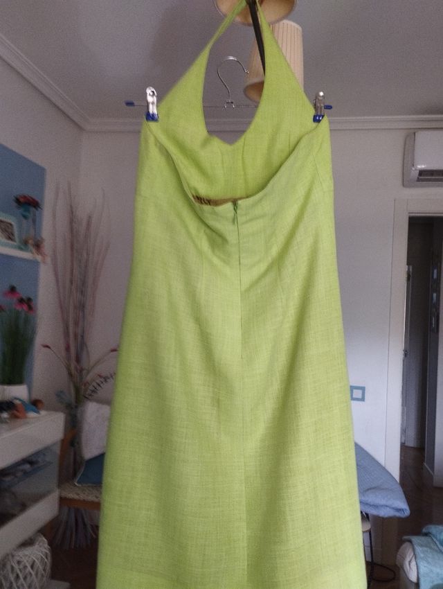 Vestido halter verde - hilo