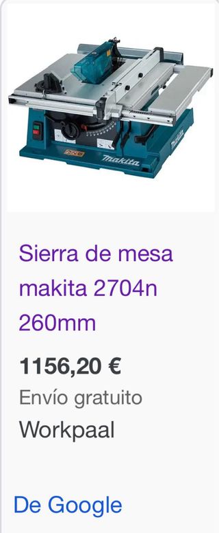 Sierra mesa Makita 2704n 260mm