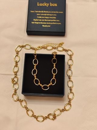 Collar y pulsera de oro18k 