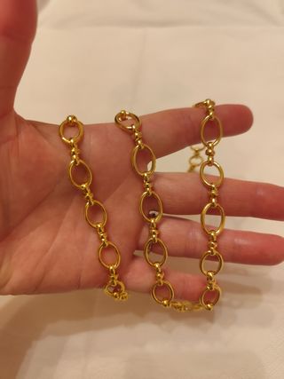 Collar y pulsera de oro18k 
