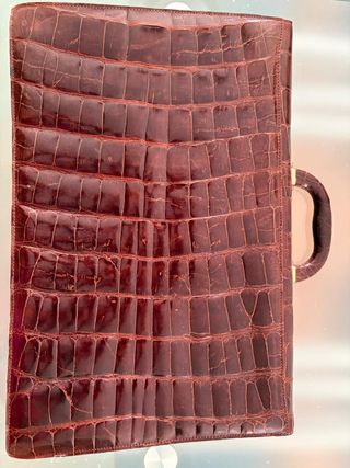 Maletín Piel Cocodrilo marrón