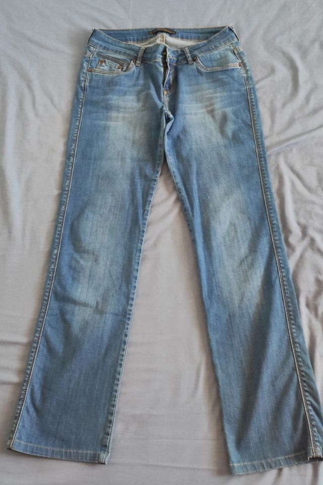 Pantalones vaqueros mujer - azul, fino y muy suave