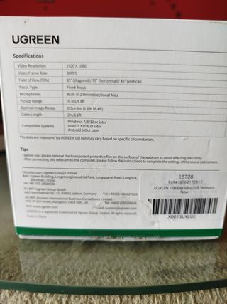 Webcam UGREEN 1080p HD USB