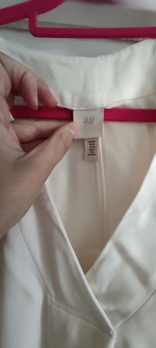 Blusa beige manga larga - Talla M