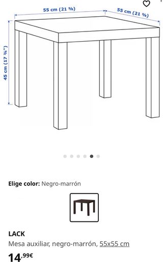 Mesa Lack Ikea -  Madera negra