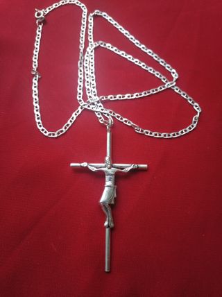 Collar Cruz Plata 60cm