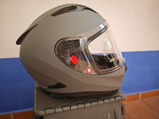 Casco moto Shiro SH605 Gris mate.