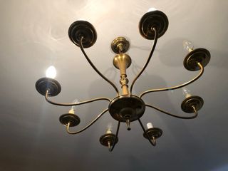 Lamparas antiguas latón - 8/6 brazos