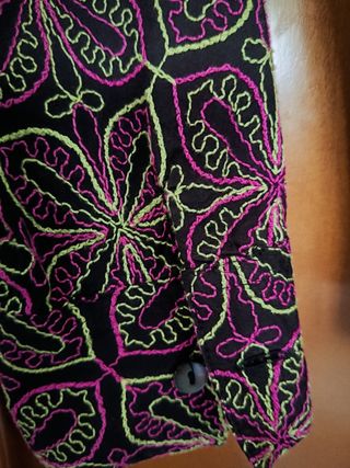 Camisa Ana Sebastian negra multicolor