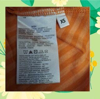 Camiseta rayas naranja XS