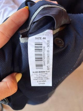 Traje hombre azul marino Álvaro moreno