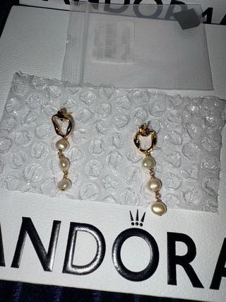 Pendientes Pandora perlas cultivadas agua dulce