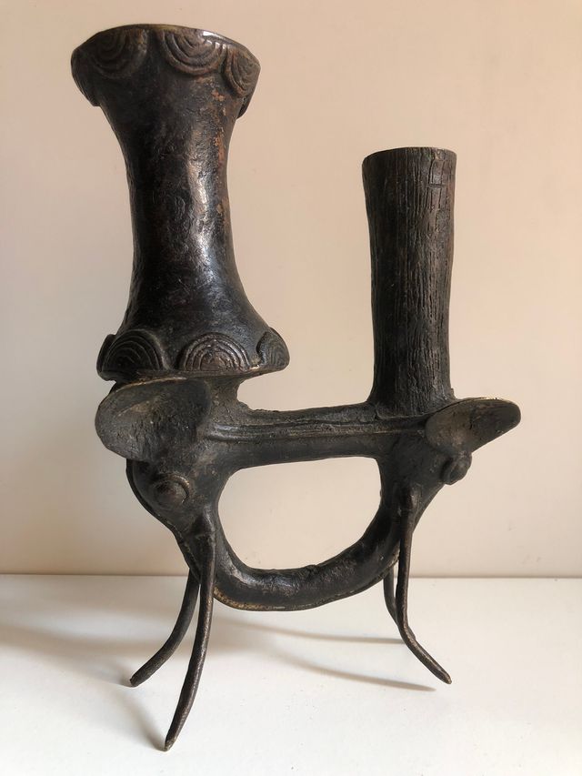 Escultura bronce Bamun Camerún