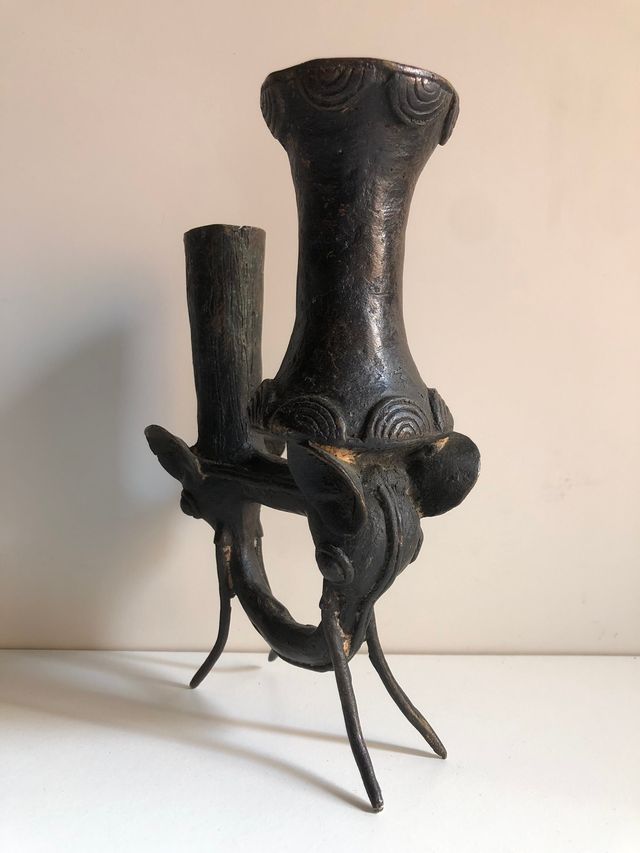 Escultura bronce Bamun Camerún