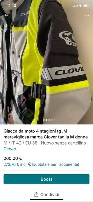 Giacca moto Clover 4 stagioni