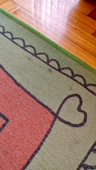 Alfombra infantil Ikea rosa-verde