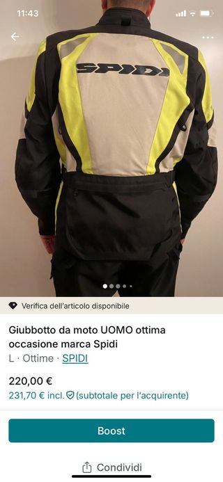 Giacca moto Spidi uomo L