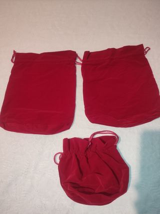 3 Bolsas Terciopelo Mont Blanc Rojas