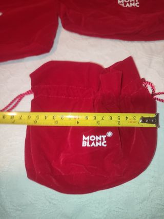 3 Bolsas Terciopelo Mont Blanc Rojas