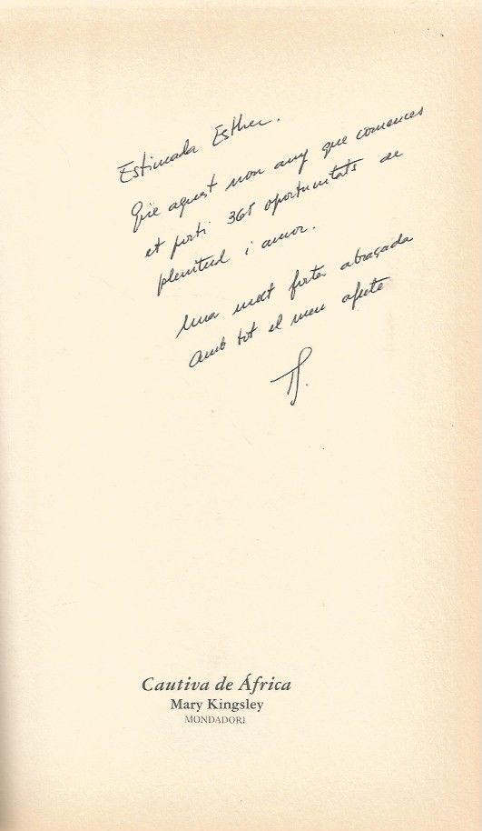 CAUTIVA DE ÁFRICA - MARY KINGSLEY  DEDICATORIA A A
