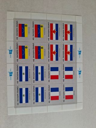 Sellos Naciones Unidas: Banderas