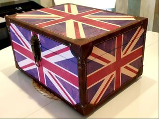 Baúl/Cofre/Caja con bandera de Reino Unido
