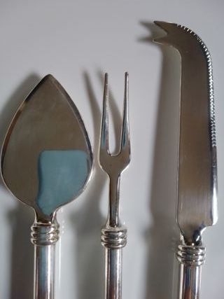 Set 3 coltelli formaggio argento