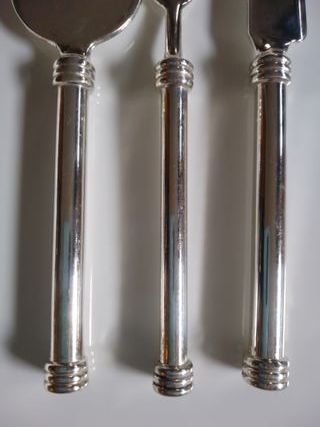 Set 3 coltelli formaggio argento