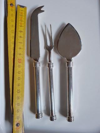 Set 3 coltelli formaggio argento