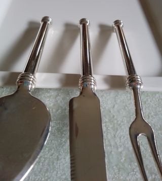 Set 3 coltelli formaggio argento
