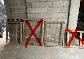 Rejas antiguas de ventana distintos tamaños