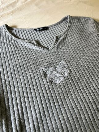 Top corto Shein gris - Talla XL