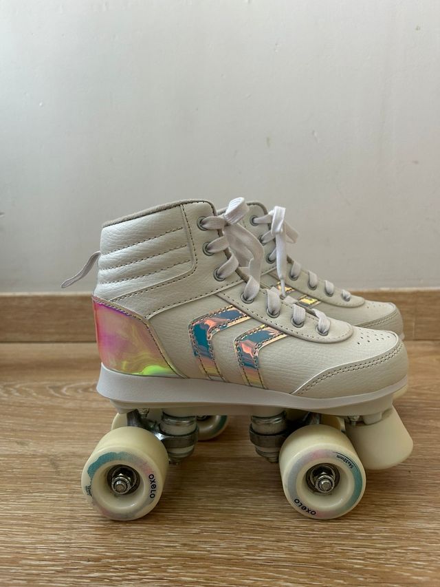 Patines Oxelo Quad blancos talla 34