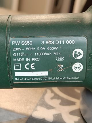 Amoladora Bosch PWS 650