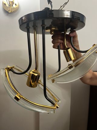 Lampara techo vintage 2 luces