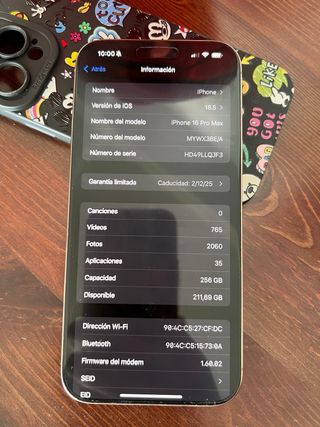iPhone 16 Pro Max 256GB - Dorado
