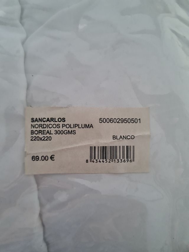 Nórdico 135cm - Microfibra Blanca