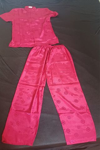 Pijama seda rojo - Talla S